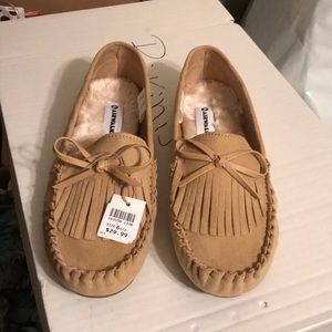 Tan airwalk slip on shoes